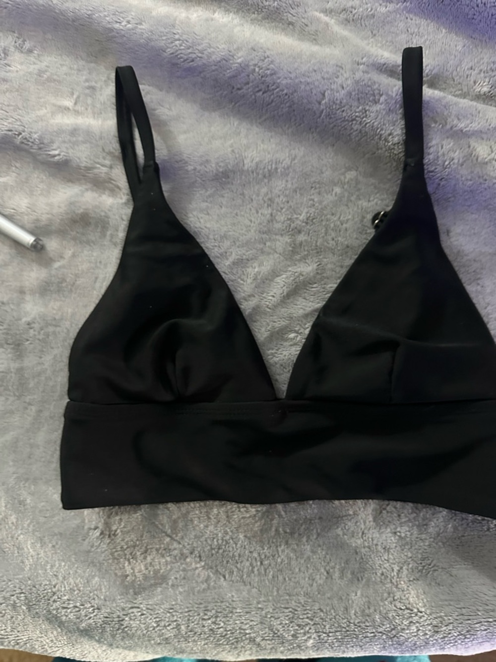 #42 Aeropostale Black Triangle Bikini Top